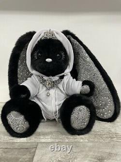 Piglette Zaykutie Bunny Rare Darkness Black Rabbit With Crown Plush Handmade