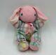 Playskool Snuzzles Bunny Rabbit Plaid 1996 Pink Plaid Baby Plush Stuffed Toy 12