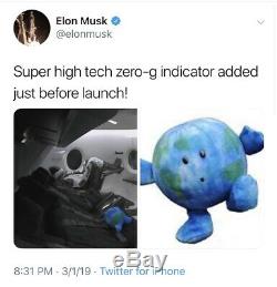 Plush Earth Celestial Buddy (SpaceX Zero-G Indicator)