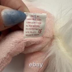 Plush Retired Ty Beanie Baby Charmer Pink Stuffed Animal DOB 9/10/2002 withTag