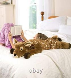 Plush Spotted Fawn Body Pillow Stuffed Deer LG Soft Toy Animal 47L Jumbo Large