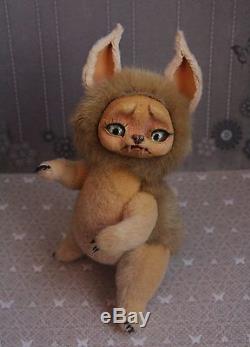 Plush toy stuffed animal sabretooth mouse fantasy creature fairy cute and creepy