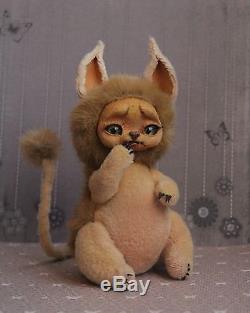 Plush toy stuffed animal sabretooth mouse fantasy creature fairy cute and creepy