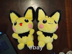 Pokemon Center Tufty Pichu Plush 2001 11 and Brother (Normal) pichu 16 Great