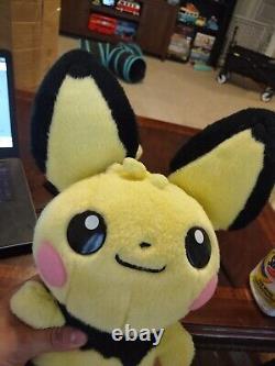 Pokemon Center Tufty Pichu Plush 2001 11 and Brother (Normal) pichu 16 Great