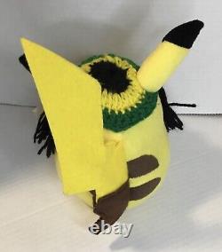 Pokemon PIKACHU Stuffed Animal Plush Jamaica Jamaican No Problem Rasta