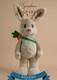 Posable 25 Milk Tea Snowhare Rabbit With? And Sweater, Plush Stuffed Animal Withbox