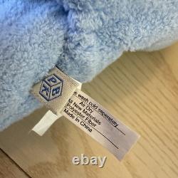 Pottery Barn Kids PBK Blue Beige Spotted Eye Puppy Dog Plush Stuffed Animal Toy