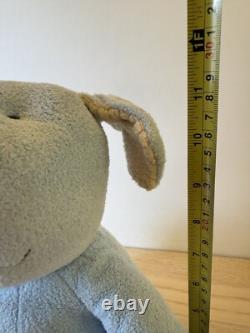 Pottery Barn Kids PBK Blue Beige Spotted Eye Puppy Dog Plush Stuffed Animal Toy