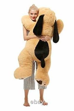 Puppy Dog Stuffed Animal Soft Plush Dog Pillow 55 Inches Light & Dark Brown