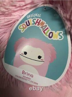 RARE Authentic Squishmallow Brina Bigfoot 16-18 Kellytoy stuffed animal plush