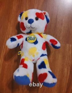 RARE! Build A Bear Friends Count Spotted Heart Paws Stuffed Animal Plush Toy 9'