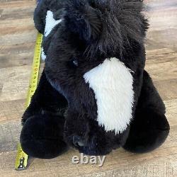 RARE Caltoy Horse Plush Stuffed Animal JUMBO Soft Pillow Black White 48