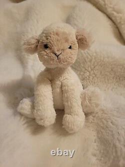 RARE HTF Jellycat Baby FuddleWuddle 5 Plush Lamb Sheep Sitting Stuffed Animal