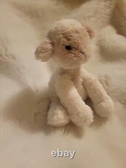 RARE HTF Jellycat Baby FuddleWuddle 5 Plush Lamb Sheep Sitting Stuffed Animal