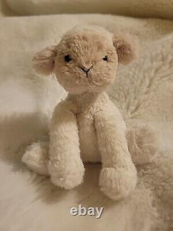 RARE HTF Jellycat Baby FuddleWuddle 5 Plush Lamb Sheep Sitting Stuffed Animal