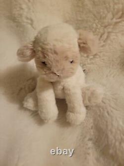 RARE HTF Jellycat Baby FuddleWuddle 5 Plush Lamb Sheep Sitting Stuffed Animal