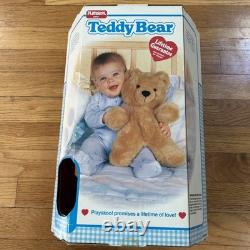RARE IN BOX 1990 Playskool Teddy Bear Vintage Stuffed Animal Plush Toy 12 5149