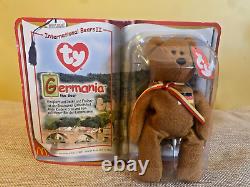 RARE Retired Ty Beanie Baby Germania 1999 Mc Donald's Plush Bear Stuffed Animal