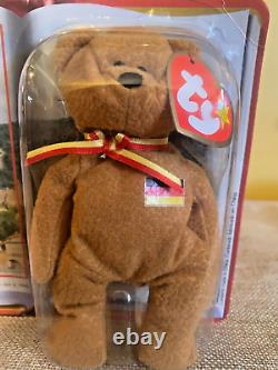 RARE Retired Ty Beanie Baby Germania 1999 McDonald's Plush Bear Stuffed Animal