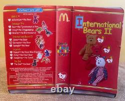 RARE Retired Ty Beanie Baby Germania 1999 McDonald's Plush Bear Stuffed Animal