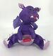 Rare Russ Plush Dragon Purple Holding Heart Satin Stuffed Animal Toy Collectible