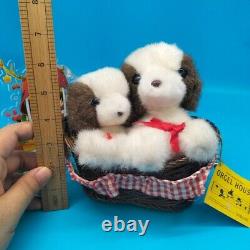 RARE Stuffed Animal Vintage Sekiguchi ORGEL HOUSE Music Box Puppys Plush Japan