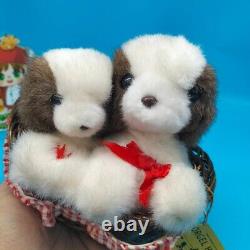 RARE Stuffed Animal Vintage Sekiguchi ORGEL HOUSE Music Box Puppys Plush Japan