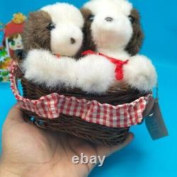 RARE Stuffed Animal Vintage Sekiguchi ORGEL HOUSE Music Box Puppys Plush Japan