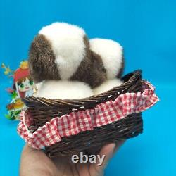 RARE Stuffed Animal Vintage Sekiguchi ORGEL HOUSE Music Box Puppys Plush Japan