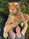Rare Vintage Beautifully Detailed Realistic Leopard 30 Plush Stuffed Animal Toy