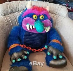 RARE Vintage 1986 My Pet Monster Plush WITH HANDCUFFS Excellent-Condition
