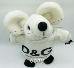 RARE Vintage 90s plush mouse with Dolce Gabbana Kids shirt D&G Stuffed Animal