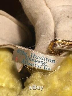 RARE Vintage Rushton Star Creation Rubber Face Bunny Rabbit Plush Large 21 Tall