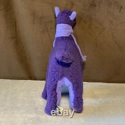 RARE! Vtg 1990s Patagonia Purple Guanaco Llama Plush Stuffed Animal with Scarf