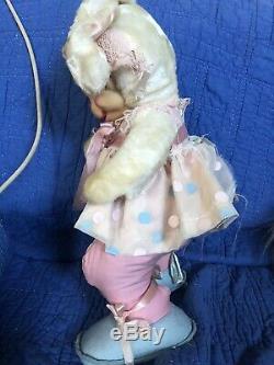 RARE Vtg Rushton Star Creation Rubber Face Bunny Rabbit 17 Plush Stuffed Toy