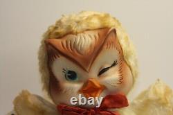 RARE Vtg Rushton Star Creations Rubber Face Stuffed Plush Animal Hooty the Owl