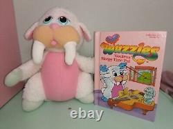 RARE! Wuzzles Woolrus Plush & Book 80's Toys Set Sleepy Time Pal Disney