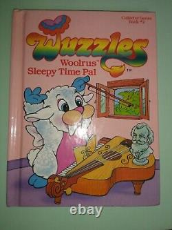 RARE! Wuzzles Woolrus Plush & Book 80's Toys Set Sleepy Time Pal Disney