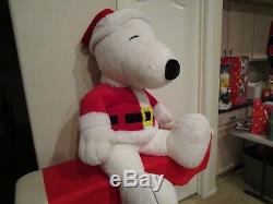 RAREJUMBO GIANT SIZE 48 Tall Christmas SANTA SNOOPY Plush Stuffed Animal 1999