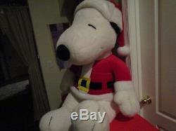 RAREJUMBO GIANT SIZE 48 Tall Christmas SANTA SNOOPY Plush Stuffed Animal 1999