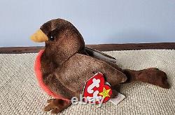 RETIRED Ty Beanie Baby Early The Robin Bird 1997 With Tags Plush Stuffed Animal