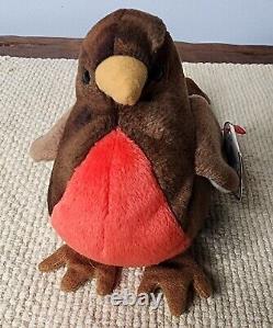 RETIRED Ty Beanie Baby Early The Robin Bird 1997 With Tags Plush Stuffed Animal
