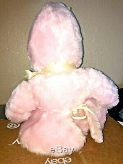 RUSHTON COMPANY Pink SNOW BABY Girl Doll RUBBER FACE Plush Stuffed Toy VINTAGE