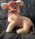 Rushton Rubber Face Pink Cow Very Rare, Htf, Beautiful Plush Stuffed Animal