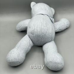 Ralph Lauren Blue Teddy Bear Cashmere Cable Knit Plush Lovely Stuffed Animal