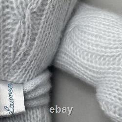 Ralph Lauren Blue Teddy Bear Cashmere Cable Knit Plush Lovely Stuffed Animal