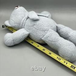 Ralph Lauren Blue Teddy Bear Cashmere Cable Knit Plush Lovely Stuffed Animal