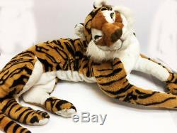 Ramat Extra Large Lifelike 40 plus tail Stuffed Plush Tiger Made In Italy