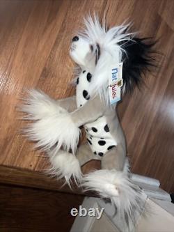 Rare 15 DEMDACO NAT & JULES Chinese Crested Dog Plush Stuffed Animal Toy 2014